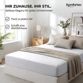 Komfortec Spannbettlaken Jersey 90 x 200 cm weiß