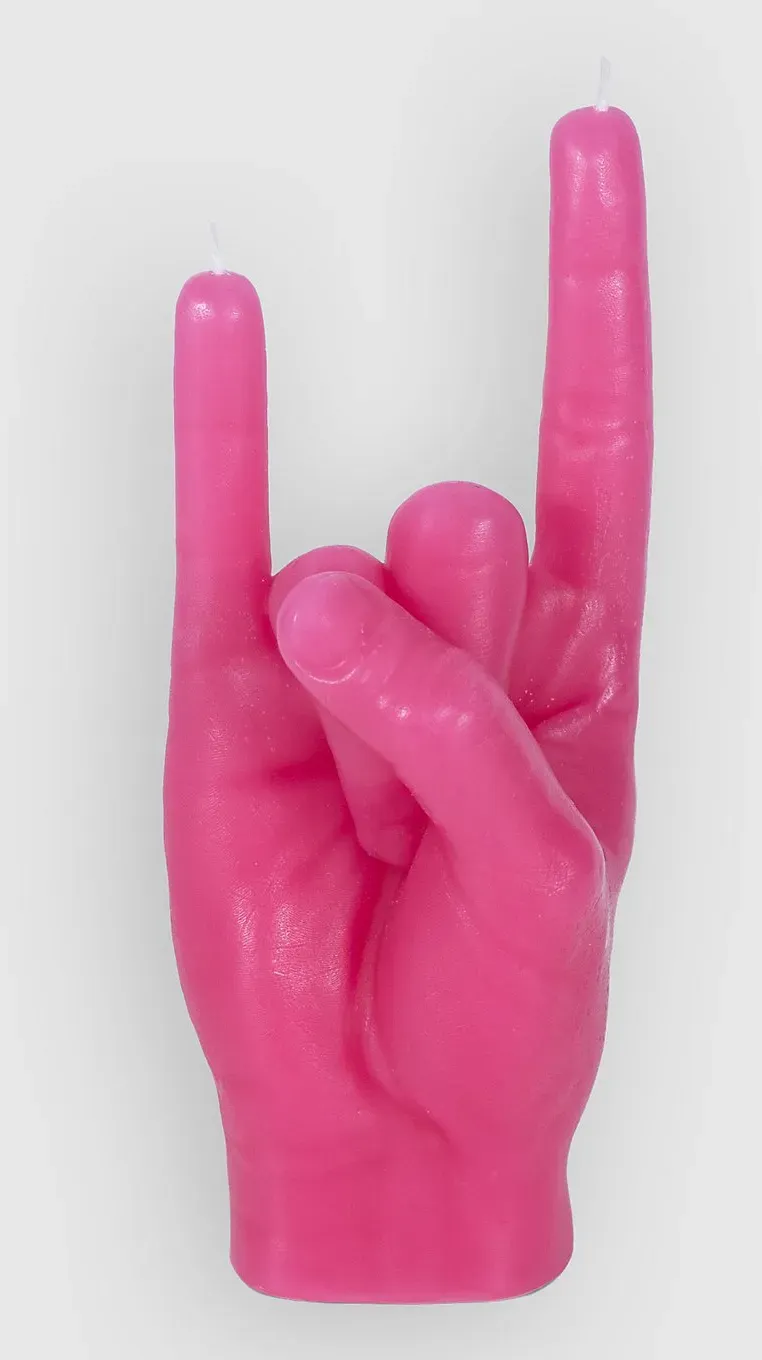 CandleHand You Rock Small Candle pink Gr. Uni