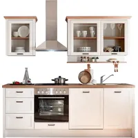 kochstation Küchenzeile Jasmin 230 cm weiß