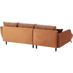 Ecksofa EXXPO - SOFA FASHION, braun (rust), B:260cm H:92cm T:187cm, Sofas, stabile Rücken - Kissen, bequem und modern