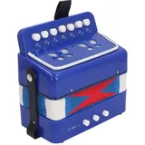 Akkordeon für Anfänger 7 Schlüsseln Control 2 Bass Kinder Bildungs ​​Musikinstrumentenbühne Praxis Pink Rmance Praxis Pink Accordinners Akkordeon7 Keys Control (BLUE)