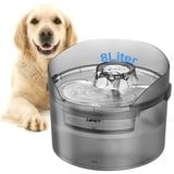 NPET Trinkbrunnen für Hunde und Katze, 8L Trinkbrunnen für Große Hunde mit Ultraleise Pumpe, Automatischer Wasserspender für Hunde, Katzen und Mehrere Haustiere, Hunde Wasserbrunnen mit 2 Filter DF30