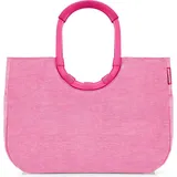 Reisenthel loopshopper L frame twist pink – Stabile Tasche mit praktischen Fächern aus recycelten PET-Flaschen – Charmantes und wasserabweisendes Design