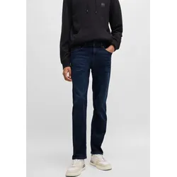 Slim-fit-Jeans BOSS ORANGE "DELAWARE BO", Herren, Gr. 33, Länge 32, blau (dunkelblau406), Denim/Jeans, Obermaterial: 98% Baumwolle, 2% Elasthan, unifarben, casual, slim fit, Jeans