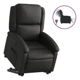 vidaXL Relaxsessel mit Aufstehhilfe Elektrisch Leder 58,9 x 99,5 x 73,8 cm Schwarz