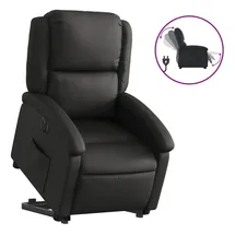 vidaXL Relaxsessel mit Aufstehhilfe Elektrisch Leder 58,9 x 99,5 x 73,8 cm Schwarz