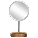 KLEINE WOLKE Kosmetikspiegel Timber Mirror«, silberfarben