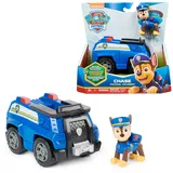 PAW PATROL PAW Patrol, Polizei-Fahrzeug mit Chase-Figur (Sustainable Basic Vehicle/Basis Fahrzeug)