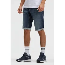 Camp David CAMP DAVID, Herren, Gr. 36, Kurz, tiefblau, Denim/Jeans, Material: 72% Baumwolle, 27% Polyester, 1% Elasthan, Zusatz: Enthält nichttextile Teile tierischen Ursprungs (Badge), unifarben, regular fit, Jeans Jeansshorts, mit Turn-Up Saum