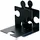 HAN Buchstütze PUZZLE 12,3 x 14,2 x 17,1 cm Schwarz 2 St.