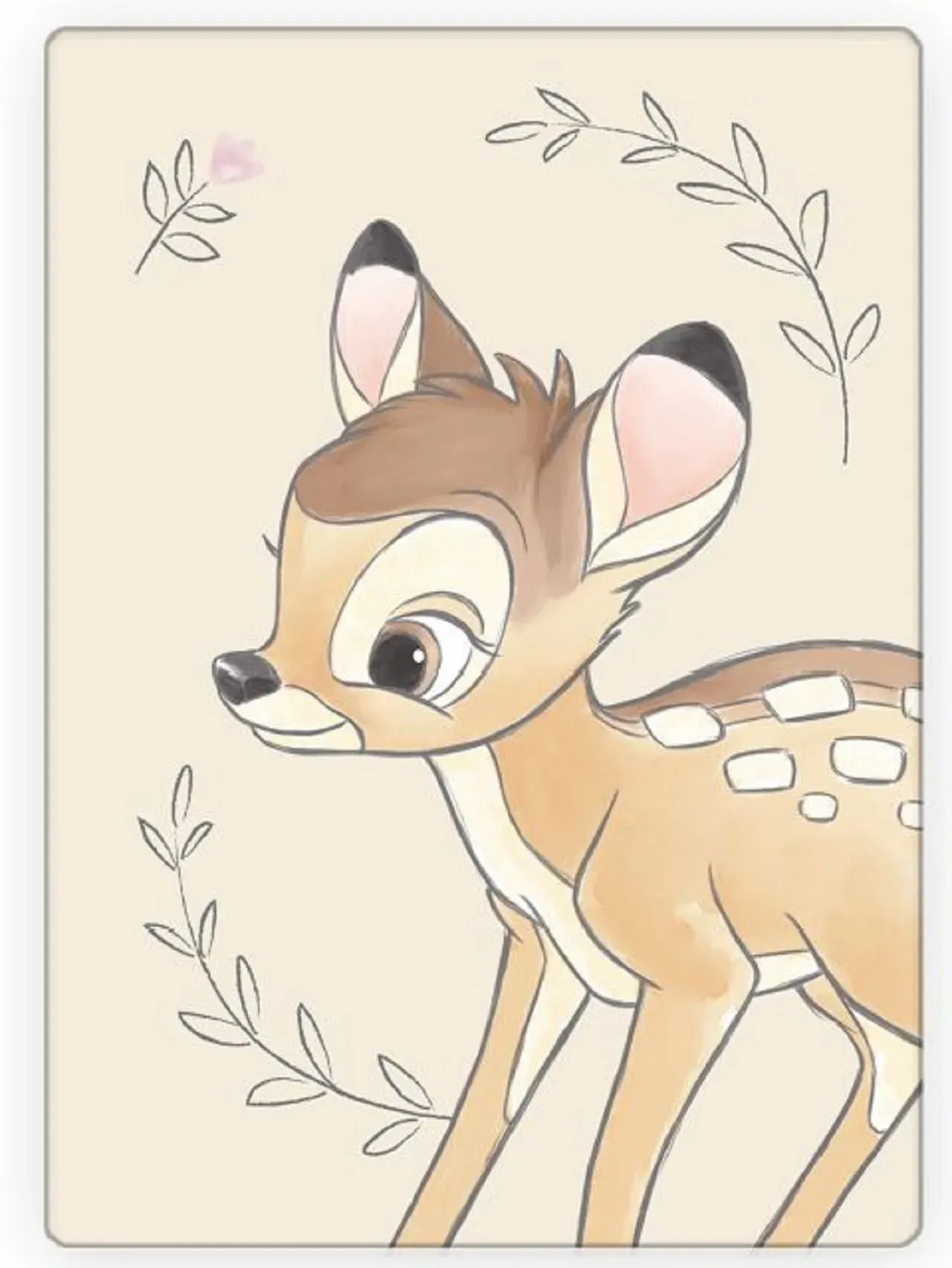 Disney Bambi Fleecedecke Schmusedecke Kuscheldecke 100 x 140 cm