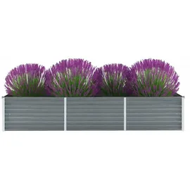 vidaXL Garten-Hochbeet verzinkter Stahl rechteckig 240 x 80 x 45 cm Grün