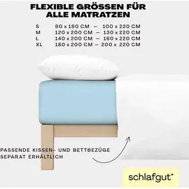 schlafgut Easy Jersey 120 x 200 - 130 x 220 cm blue light