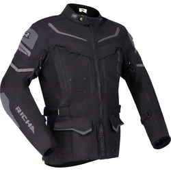 Richa Infinity 2 Adventure, Textiljacke wasserdicht - Schwarz/Dunkelgrau - M