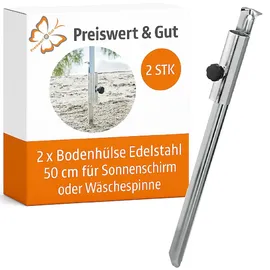 PRO PLUS Bodenhülse Edelstahl 50 cm