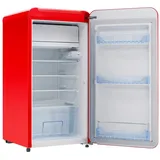 DOPWii Kühlschrank KS-91RHL, 85 kWh/Jahr,LED-Licht,Kompakt, Erhältlich in Schwarz und Rot.