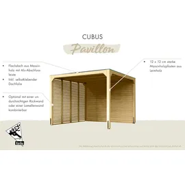 Karibu Pavillon KARIBU "Gordon" SET, naturbelassen", beige (naturbelassen, naturbelassen), Pavillons, aus hochwertigem Leimholz, inkl. selbstklebender Dachfolie