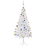 vidaXL Künstlicher Weihnachtsbaum mit LEDs Kugeln 180 cm 620 Zweige