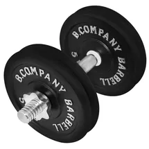 Bad Company Guss Kurzhantel-Set 22,5Kg (1 x Kurzhantelstange 35cm und 4x5Kg Hantelscheiben) Hantelset Hanteln