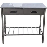 Westerholt Beistelltisch 100 x 50 cm Edelstahl Silber