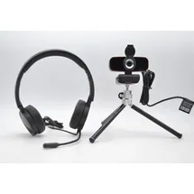 REDFLEXX Full HD Webcam RC-220 - Headset Redseat H360 - Ausziehbares universal Stativ