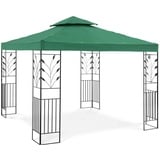 Uniprodo Gartenpavillon - 3 x 3 m - 180 g/m2 - dunkelgrün