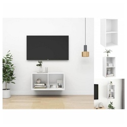 vidaXL TV-Schrank TV-Wandschrank Weiß 37x37x72 cm Spanplatte weiß