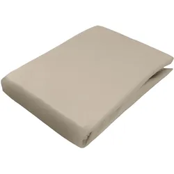 Spannbetttuch Biber camel - braun - BL 100x200 cm