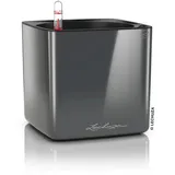 LECHUZA Cube Glossy 16 Komplettset  17 x 17 x 16 cm anthrazit highgloss