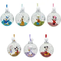 Disney – Set mit 7 Weihnachtskugeln – Mickey & Friends – Mickey & Minnie Maus, Donald & Daisy Duck, Goofy & Pluto – Offizielles Lizenzprodukt – Weihnachtsschmuck