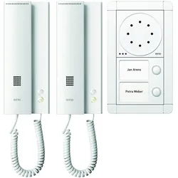 RiTTO Gegensprechanlage – Türsprech-Set Bus-System, 2-teilige Ausführung (weiß)