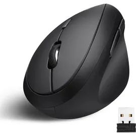 Perixx PERIMICE-619 - Kabellose Ergonomische Vertikale Maus mit Silent-Click und Kleinem Design - USB Type-A Optisch 1600 DPI