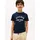 Tommy Hilfiger Kids Tommy Hilfiger T-Shirt CURVED HILFIGER GRAPHIC TEE SS für Kinder bis 16 Jahre, großer Logo-Print blau 128 (8J)