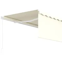 VidaXL Markise Manuell Einziehbar mit Rollo 4x3 m Creme