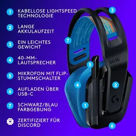 Logitech G535 Lightspeed Schwarz/Blau