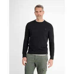 Rundhals-Strickpullover aus nachhaltig produzierter Baumwolle - Black - XXL