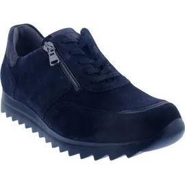 WALDLÄUFER Haiba Sneaker 923023-300-194, Order (Veloursleder)/ Bronx/ Gree, Notte (dunkelblau), Weite H 39 - 6 UK