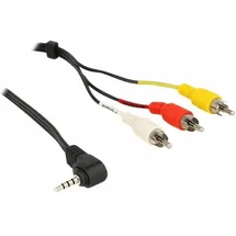 DeLock 84504 Videokabel-Adapter 1,5 m 3.5mm 90ø -> 3x Cinch St/St 1.50m