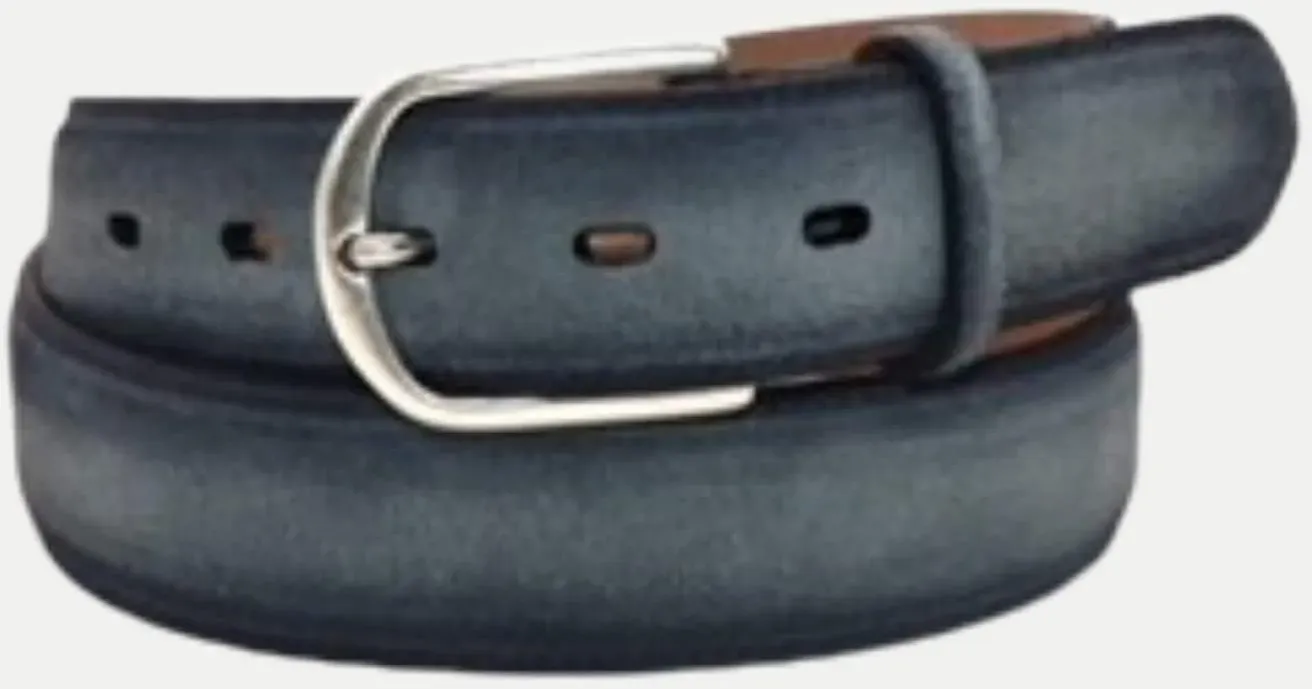 3,5cm breiter Veloursgürtel Blau 110