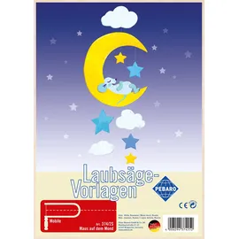 Peter Bausch GmbH & Co. KG Laubsägevorlage Mobile Windspiel Maus auf dem Mond 3mm Sperrholz DIN A4