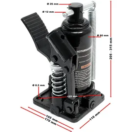 Wiltec Hebebühne Metall schwarz