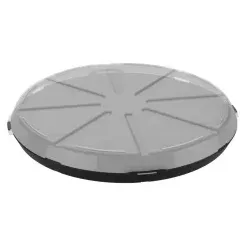 Pizzabox To Go, 100% recycelbar, Wiederverwendbare Menübox für einen sicheren Transport, 1 Stück, Farbe: schwarz/transparent