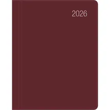 Zettler Taschenkalender 660 8,3x10,7cm 1 Woche/2 Seiten, bordeaux 2026