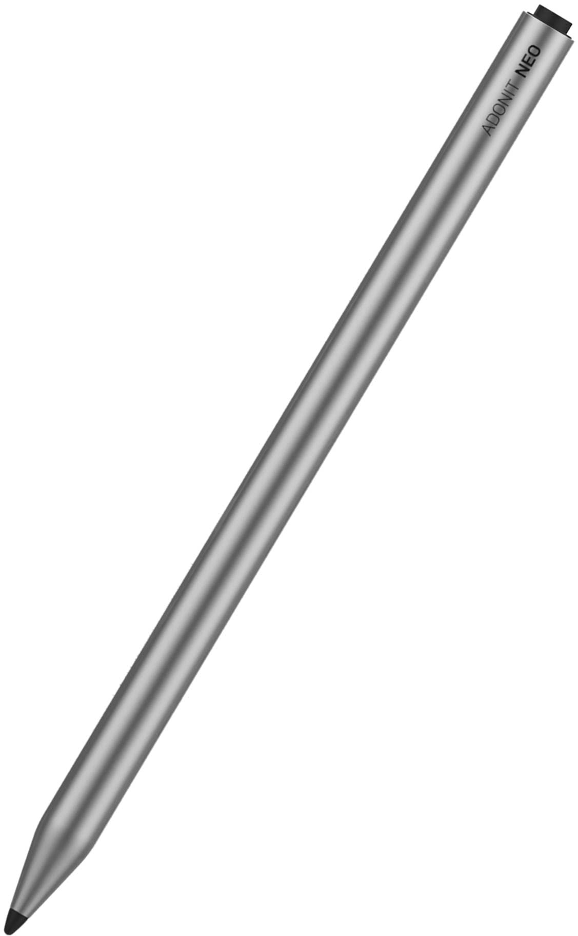 Adonit Neo Stylus Apple iPad Eingabestift mit magnetischer Befestigung [Extra Lange Akkulaufzeit, iPad Mini/iPad/iPad Air/iPad Pro Stift mit Palm Rejection, Dünne Spitze] Graphit schwarz
