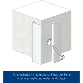 Hörmann ZK-Element Classic Plus rechts 100 x 200 cm verzinkt