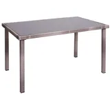 Proregal Gartentisch 120 x 75 x 71 cm Grau/Braun