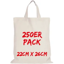 Texxilla Apothekertasche Mehrpack mit zwei kurzen Henkeln, Natur, natur
