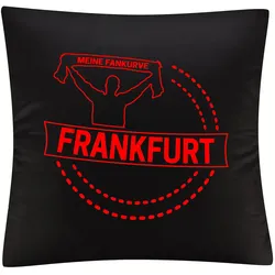 multifanshop Kissenbezug - Frankfurt - Meine Fankurve - Druck rot - Kissen