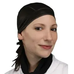 Papstar Bandana, schwarze Koch-Kopfbedeckung 81356 , 1 Packung = 40 Stück