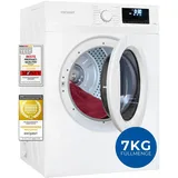 GGV Exquisit Exquisit Wäschetrockner 7kg, Trockner, Startzeitvorwahl, Knitterschutz, Ablufttrockner, 15 Programme, Kindersicherung, Energieklasse C, TAE70-70 weiss